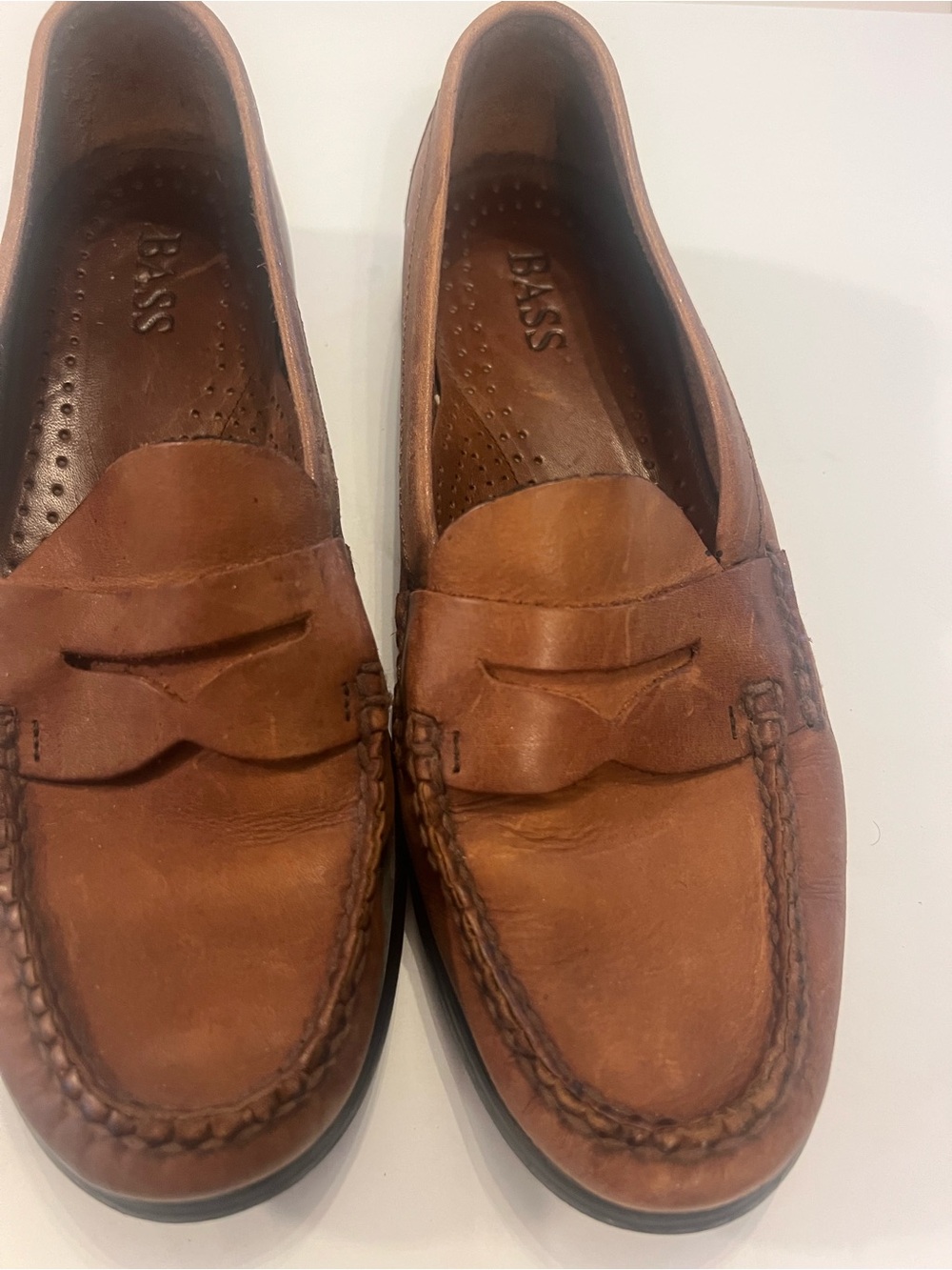 Bass Brown Leather Penny Loafers